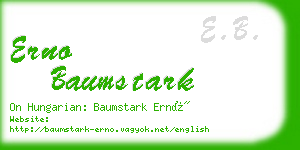 erno baumstark business card